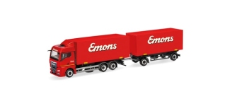 Herpa 319294 - H0 - MAN TGX GM Wechselkoffer-Hängerzug Emons